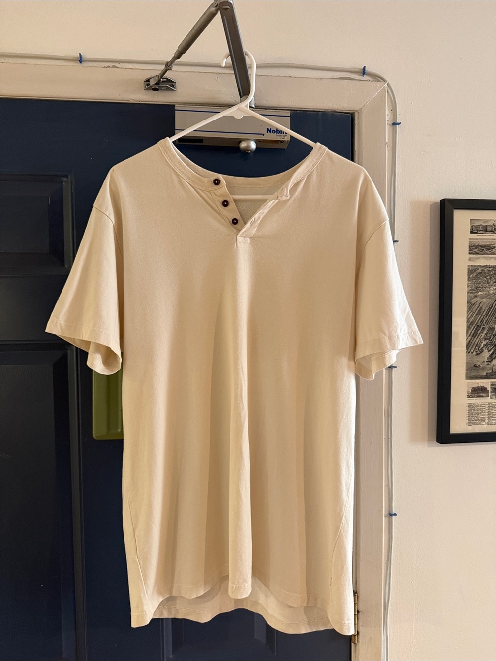 Katin Short Sleeve Henley Tee - Cream
